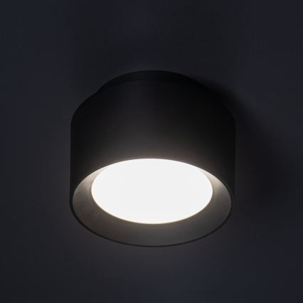Oprawa punktowa LED SONOR LED/12W/230V 3000/4000/5700K + LED/1,5W 2200K śr. 14 cm czarna