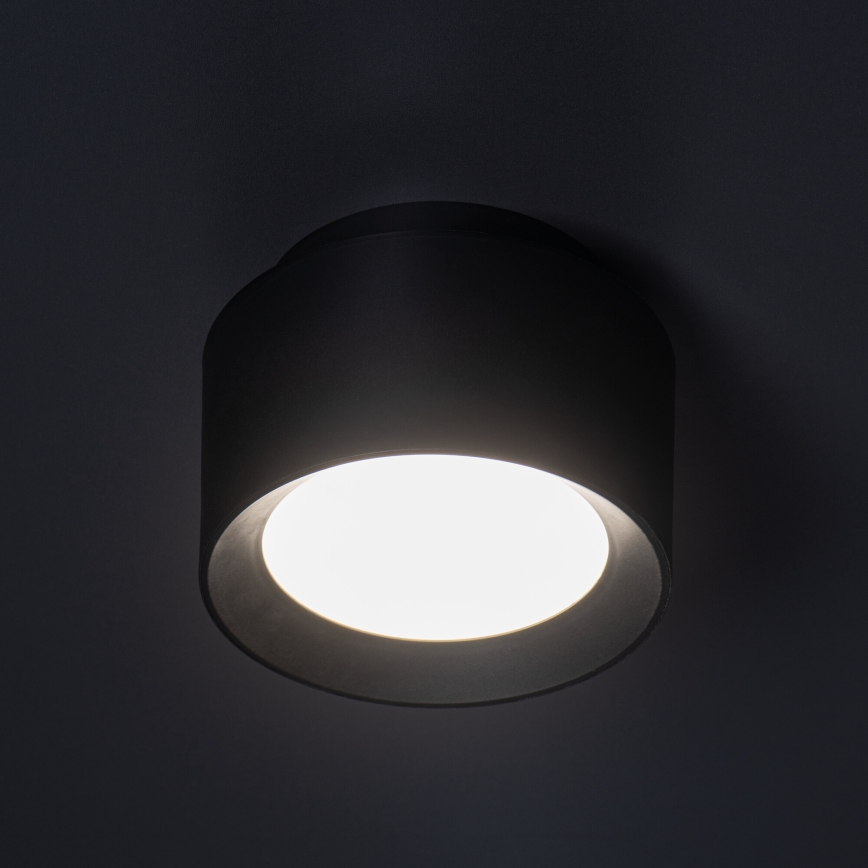 Oprawa punktowa LED SONOR LED/12W/230V 3000/4000/5700K + LED/1,5W 2200K śr. 14 cm czarna
