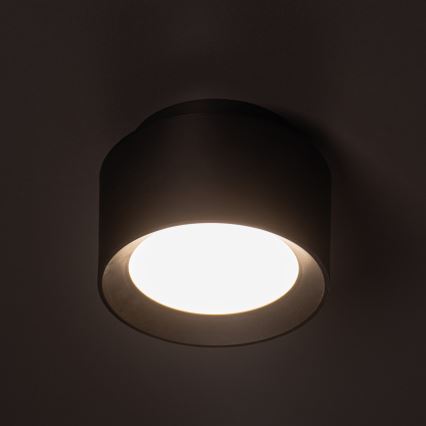 Oprawa punktowa LED SONOR LED/12W/230V 3000/4000/5700K + LED/1,5W 2200K śr. 14 cm czarna