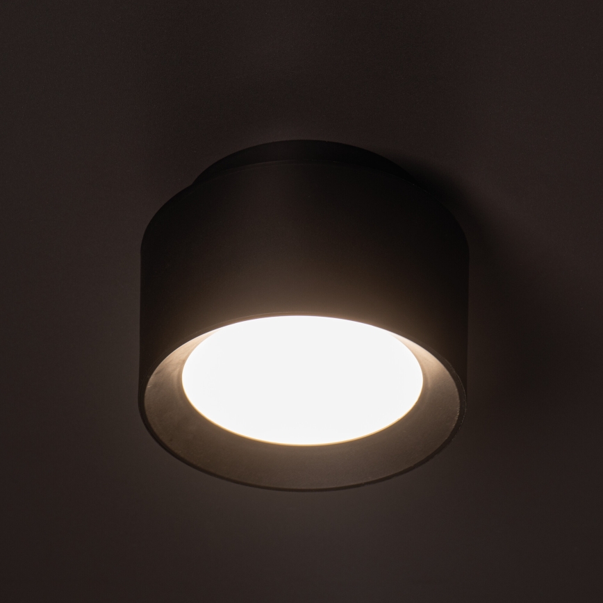 Oprawa punktowa LED SONOR LED/12W/230V 3000/4000/5700K + LED/1,5W 2200K śr. 14 cm czarna