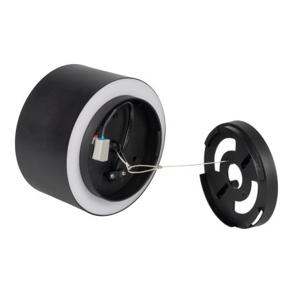Oprawa punktowa LED SONOR LED/12W/230V 3000/4000/5700K + LED/1,5W 2200K śr. 14 cm czarna