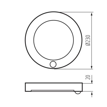 LED Lampa sufitowa/podwieszana z czujnikiem ruchu 2w1 ERGA LED/17W/230V 3000/4000/6500K czarna