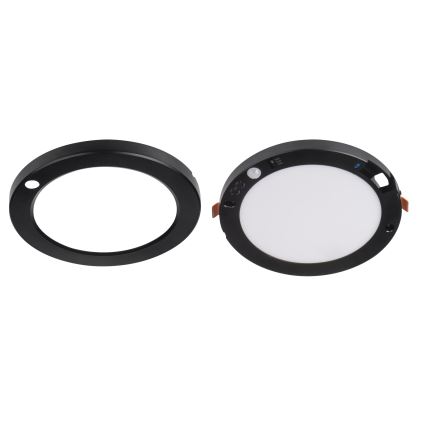LED sufitowy/Oprawa wpuszczana z czujnikiem ruchu 2w1 ERGA LED/17W/230V 3000/4000/6500K czarny
