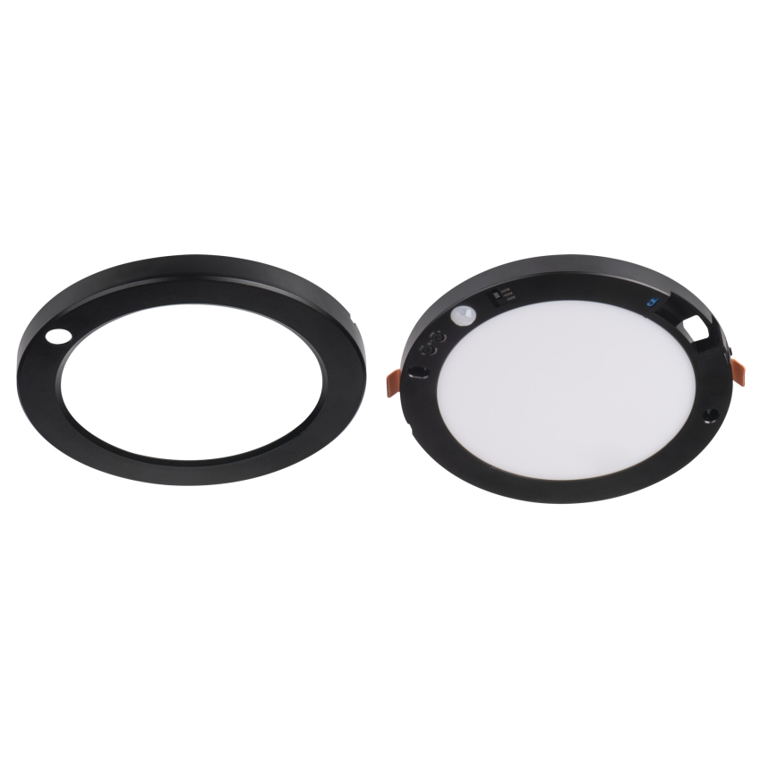 LED sufitowy/Oprawa wpuszczana z czujnikiem ruchu 2w1 ERGA LED/17W/230V 3000/4000/6500K czarny