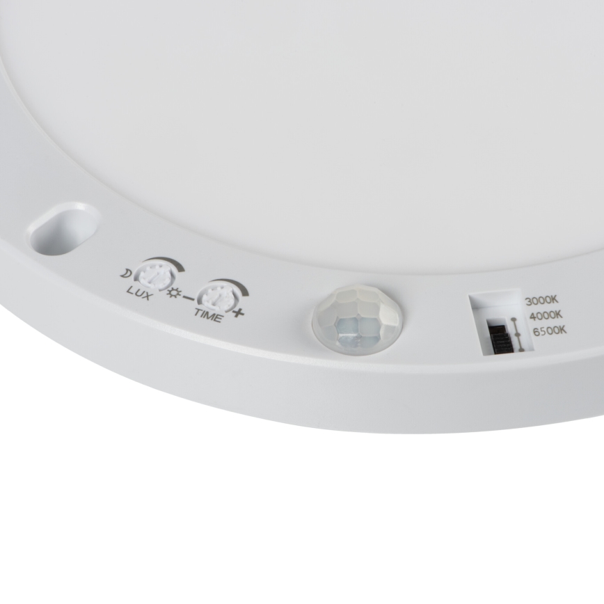 LED sufitowy/Oprawa wpuszczana z czujnikiem ruchu 2w1 ERGA LED/17W/230V 3000/4000/6500K biały
