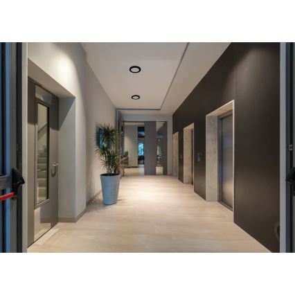 LED oprawa sufitowa/wpuszczana 2 w 1 ERGA 17W/230V 3000/4000/6500K czarna