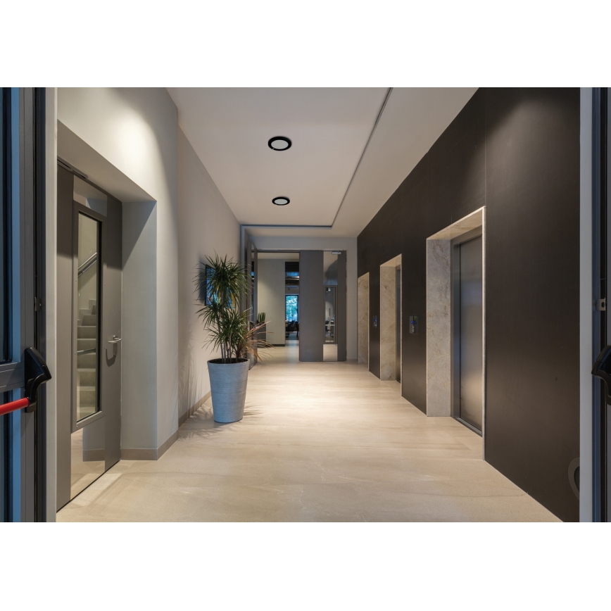 LED oprawa sufitowa/wpuszczana 2 w 1 ERGA 17W/230V 3000/4000/6500K czarna