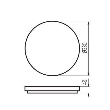 Oprawa sufitowa LED VARSO LED/22/30W/230V 3000/4000/6500K śr. 33 cm IP54