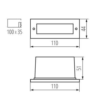 LED Oświetlenie klatki schodowej LED/0,6W/230V IP54