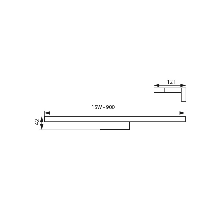 LED Oświetlenie lustra w łazience ASTEN LED/15W/230V IP44 czarne
