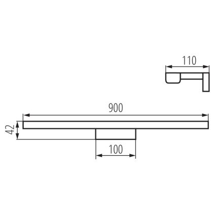 LED Łazienkowe lustro podświetlane ASTEN LED/15W/230V IP44 białe