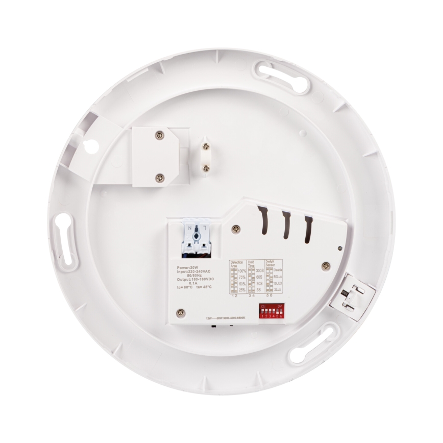 Oprawa sufitowa LED z czujnikiem ruchu i zmierzchu VARSO LED/22/30W/230V 3000/4000/6500K średnica 33 cm IP54