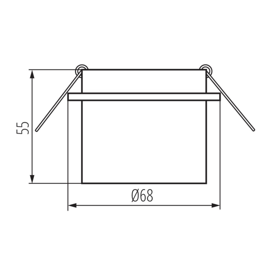 Oprawa wpuszczana SPAG GU10/35W czarne/zl.