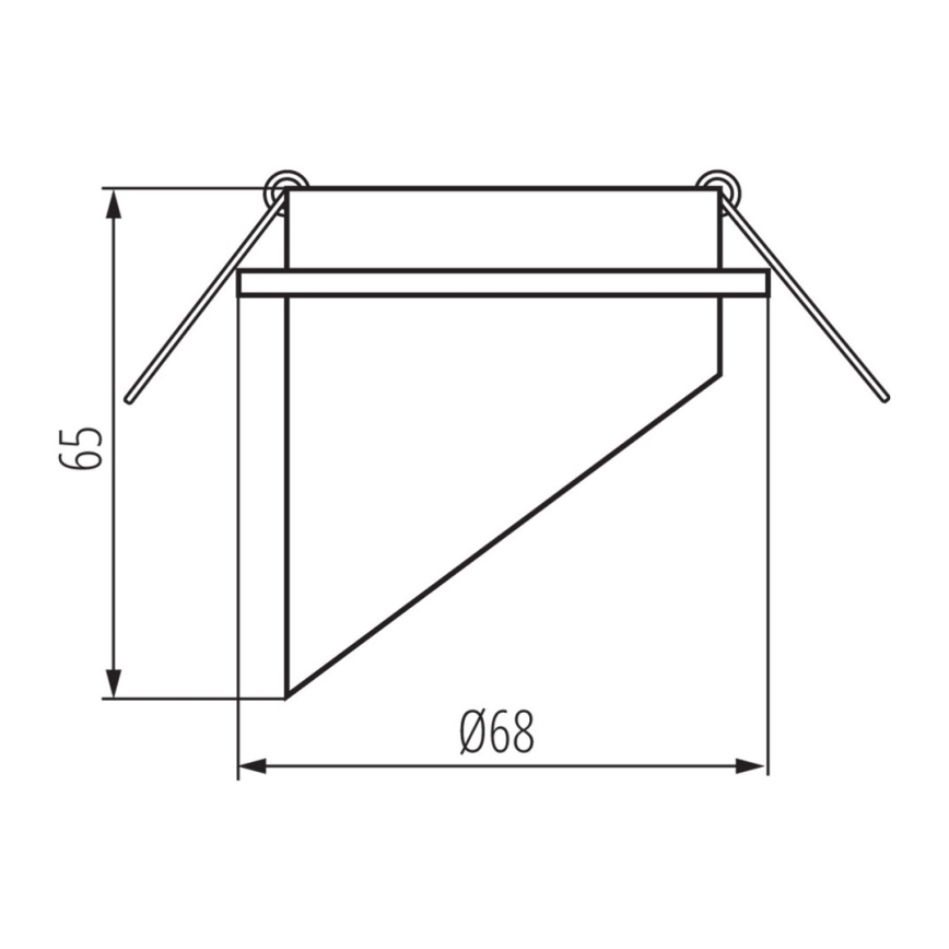 Oprawa wpuszczana SPAG GU10/35W czarne/zl.