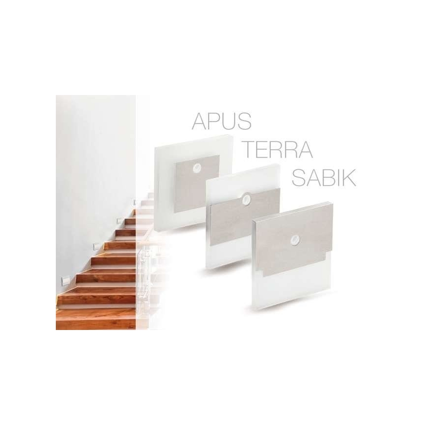 LED  Oświetlenie schodowe APUS z czujnikiem LED/0,8W/12V 3000K