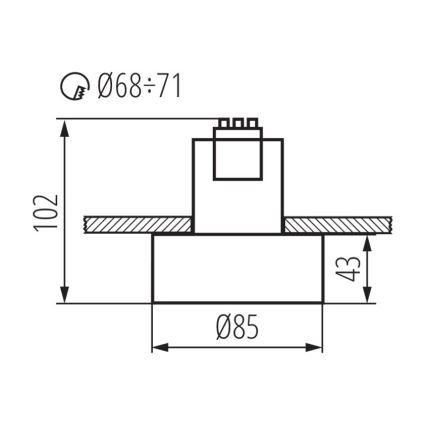 Oświetlenie wpuszczane MINI RITI 1xGU10/25W/230V czarne