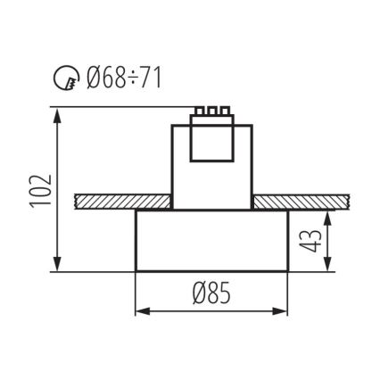 Oświetlenie wpuszczane MINI RITI 1xGU10/25W/230V białe