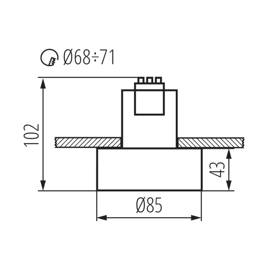 Oświetlenie wpuszczane MINI RITI 1xGU10/25W/230V białe