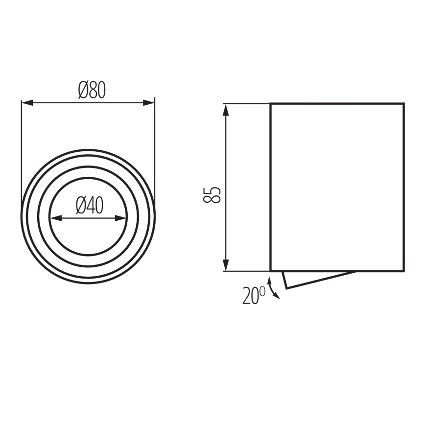 Oprawa punktowa BORD ONE 1xGU10/10W/230V czarna