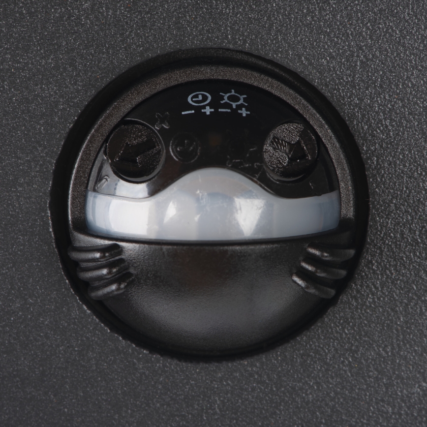 Zewnętrzny kinkiet LED REKA z czujnikiem ruchu i zmierzchu LED/7W/230V IP54, antracytowy, okrągły