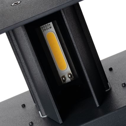 Zewnętrzny kinkiet LED REKA z czujnikiem ruchu i zmierzchu LED/7W/230V IP54, antracytowy, okrągły