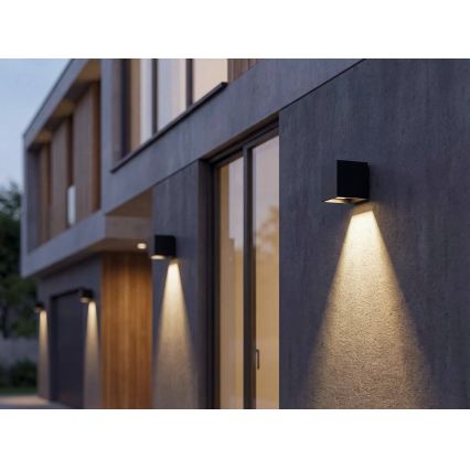LED solarny kinkiet ścienny z czujnikiem REKA LED/3W/3,7V 1800 mAh 3000/4000/6500K IP65 antracyt