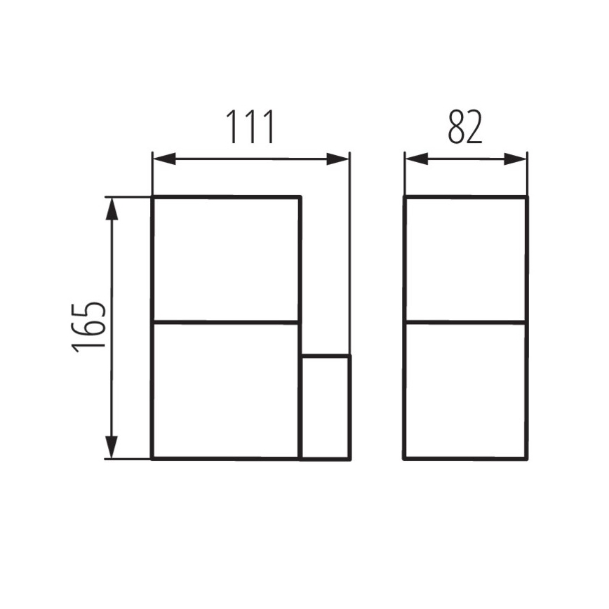 Kanlux 29010 - Kinkiet zewnętrzny VADRA 1xE27/11W/230V IP44