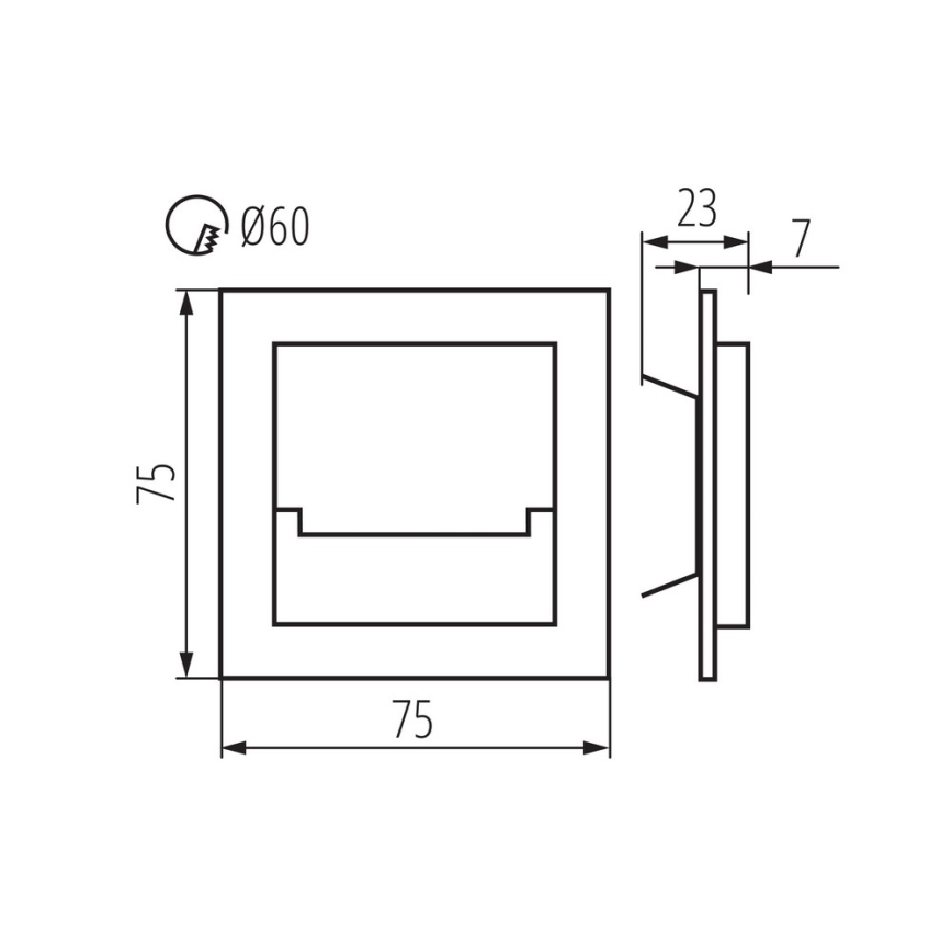 Kinkiet schodowy SABIK MINI LED/0,8W/12V 3000K