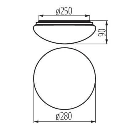 LED Plafon łazienkowy CORSO LED/12W/230V IP44