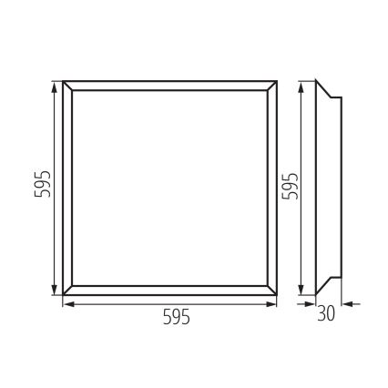 LED Panel wpuszczany BAREV ECO LED/36W/230V 4000K 60x60 cm