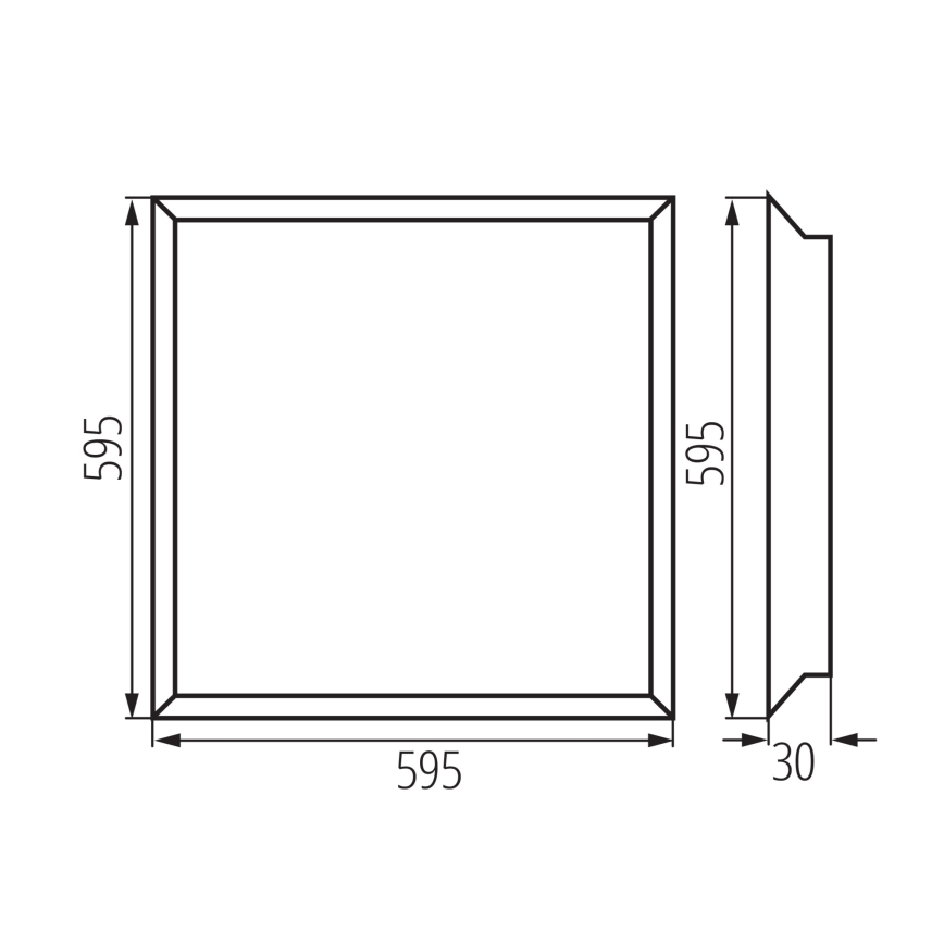 LED Panel wpuszczany BAREV ECO LED/36W/230V 4000K 60x60 cm