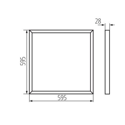 LED Panel natynkowy BAREV LED/40W/230V 4000K 60x60 cm