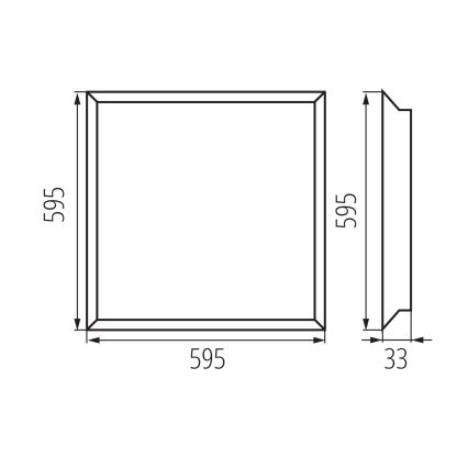 Panel kasetonowy BAREV LED/36W/230V 4000K 60x60 cm