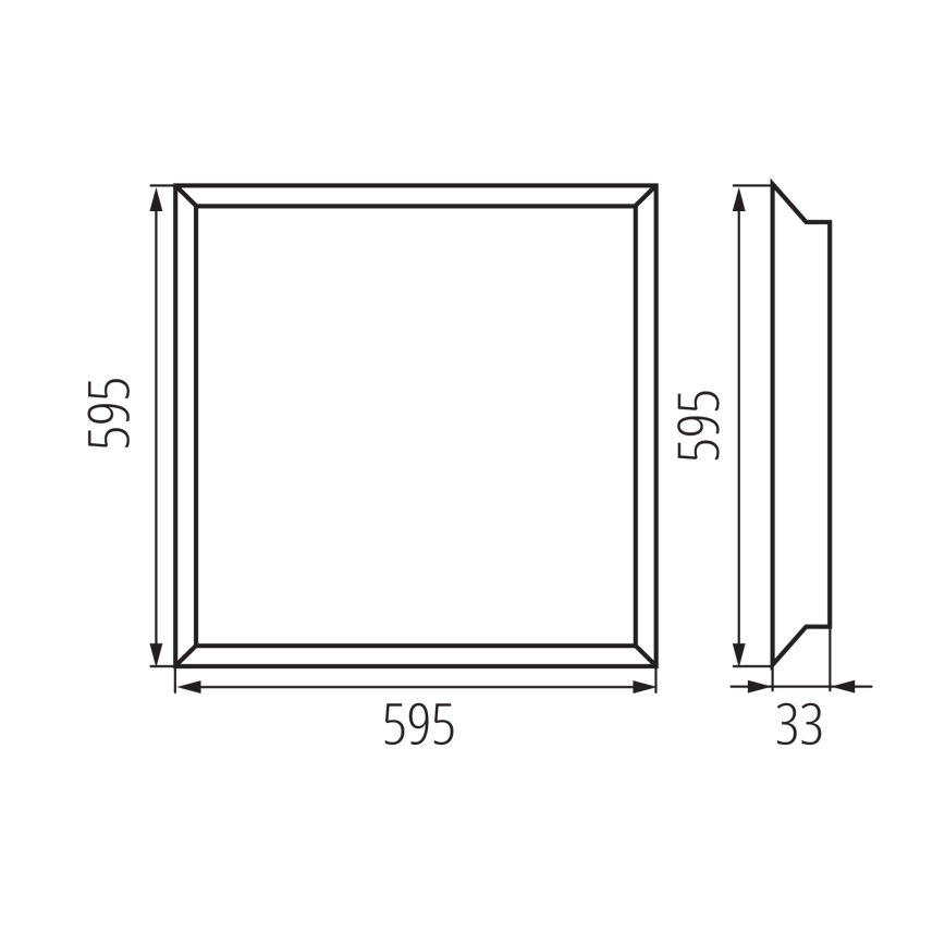 Panel kasetonowy BAREV LED/36W/230V 4000K 60x60 cm