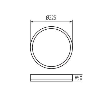 LED Plafon łazienkowy AZPO LED/11,8W/230V śr. 22,5 cm IP54 biały