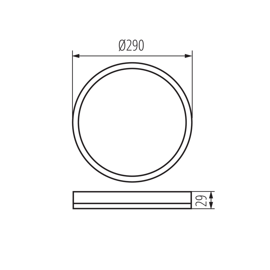 LED Plafon łazienkowy AZPO LED/18,5W/230V śr. 29 cm IP54 biały