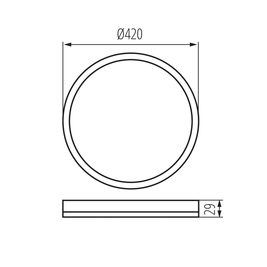 LED Plafon łazienkowy AZPO LED/22W/230V śr. 42 cm IP54 biały