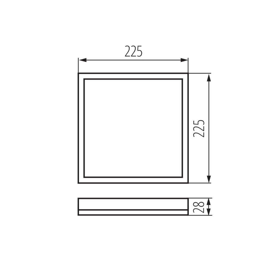 LED Plafon łazienkowy AZPO LED/12,3W/230V IP54 czarny