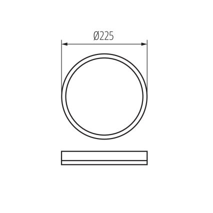 LED lampa sufitowa AZPO LED/11,8W/230V 3000/4000/6000K śr. 22,5 cm IP54 biała