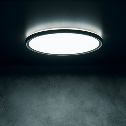 LED oprawa sufitowa AZPO LED/18,5W/230V 3000/4000/6000K śr. 29 cm IP54 czarna