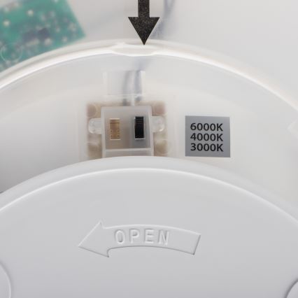 Oprawa sufitowa LED AZPO 22 W 230 V, 3000/4000/6000 K, Ø 42 cm, IP54, biała