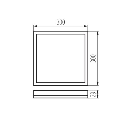 Oprawa sufitowa LED AZPO LED/17,5W/230V 3000/4000/6000K 30x30 cm IP54 biała