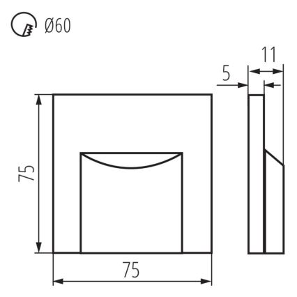 LED Oświetlenie schodów ERINUS LED/0,8W/12V 3000K białe