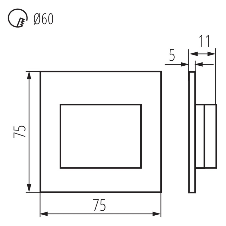 LED Oświetlenie schodów ERINUS LED/1,5W/12V 4000K białe