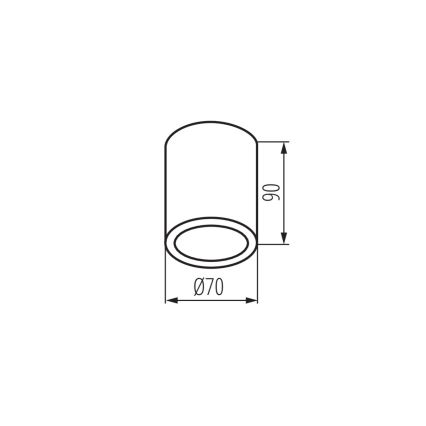 Zewnętrzna oprawa punktowa AQILO 1xGU10/7W/230V IP65 czarna