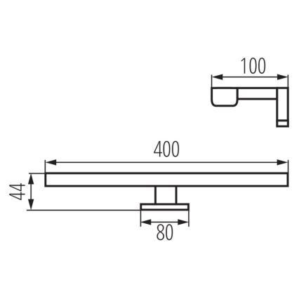 Oświetlenie LED do lustra łazienkowego ASTIM LED/8W/230V IP44, chrom błyszczący
