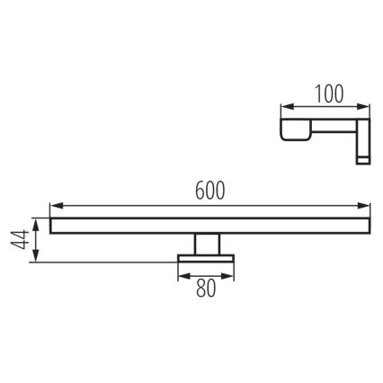 LED Łazienkowe lustro podświetlane ASTIM LED/12W/230V IP44 czarne