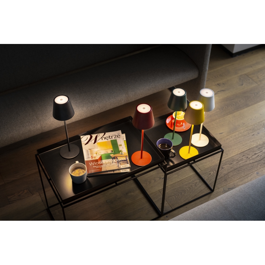 LED Ściemnialna akumulatorowa lampa stołowa INITA LED/1,2W/1800 mAh IP54 czerwony