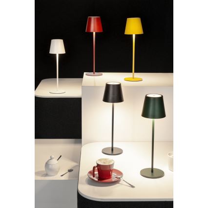 LED Ściemnialna akumulatorowa lampa stołowa INITA LED/1,2W/1800 mAh IP54 czerwony