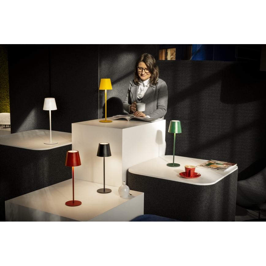 LED Ściemnialna akumulatorowa lampa stołowa INITA LED/1,2W/1800 mAh IP54 czerwony